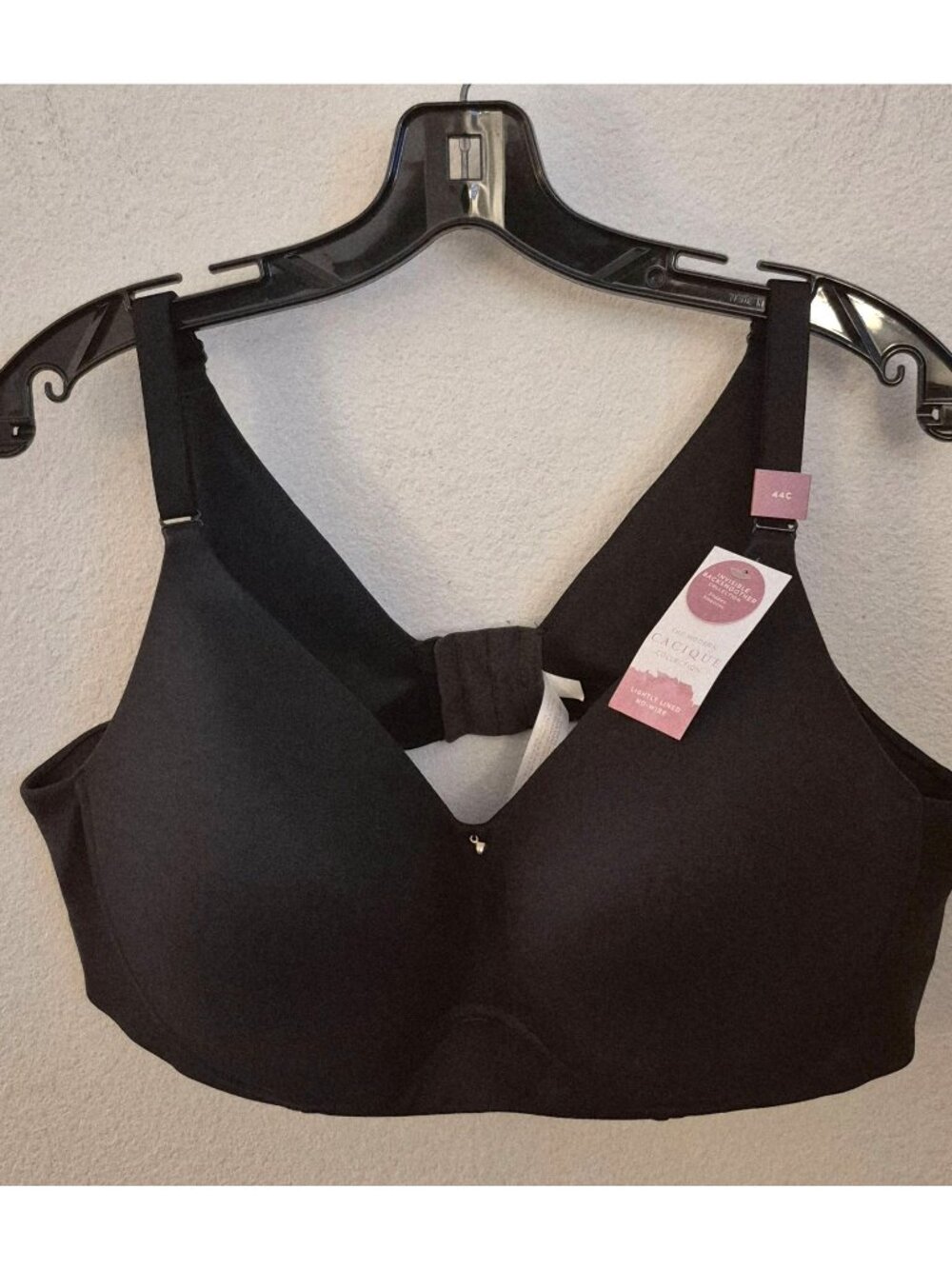 Lane Bryant Cacique Lightly Lined Black Bra 46C NWT